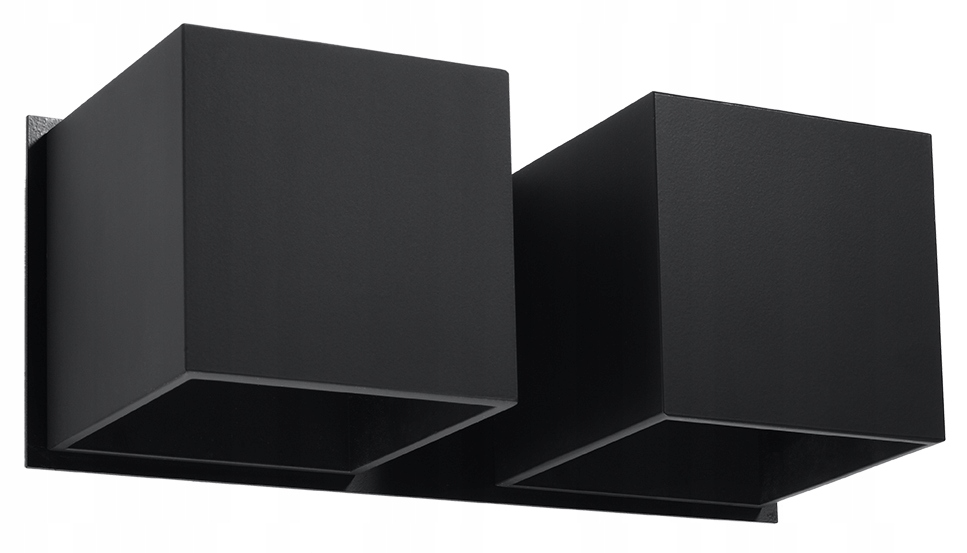 Oprawa Lampa Kinkiet QUAD 2 Czarny LED Loft SOLLUX