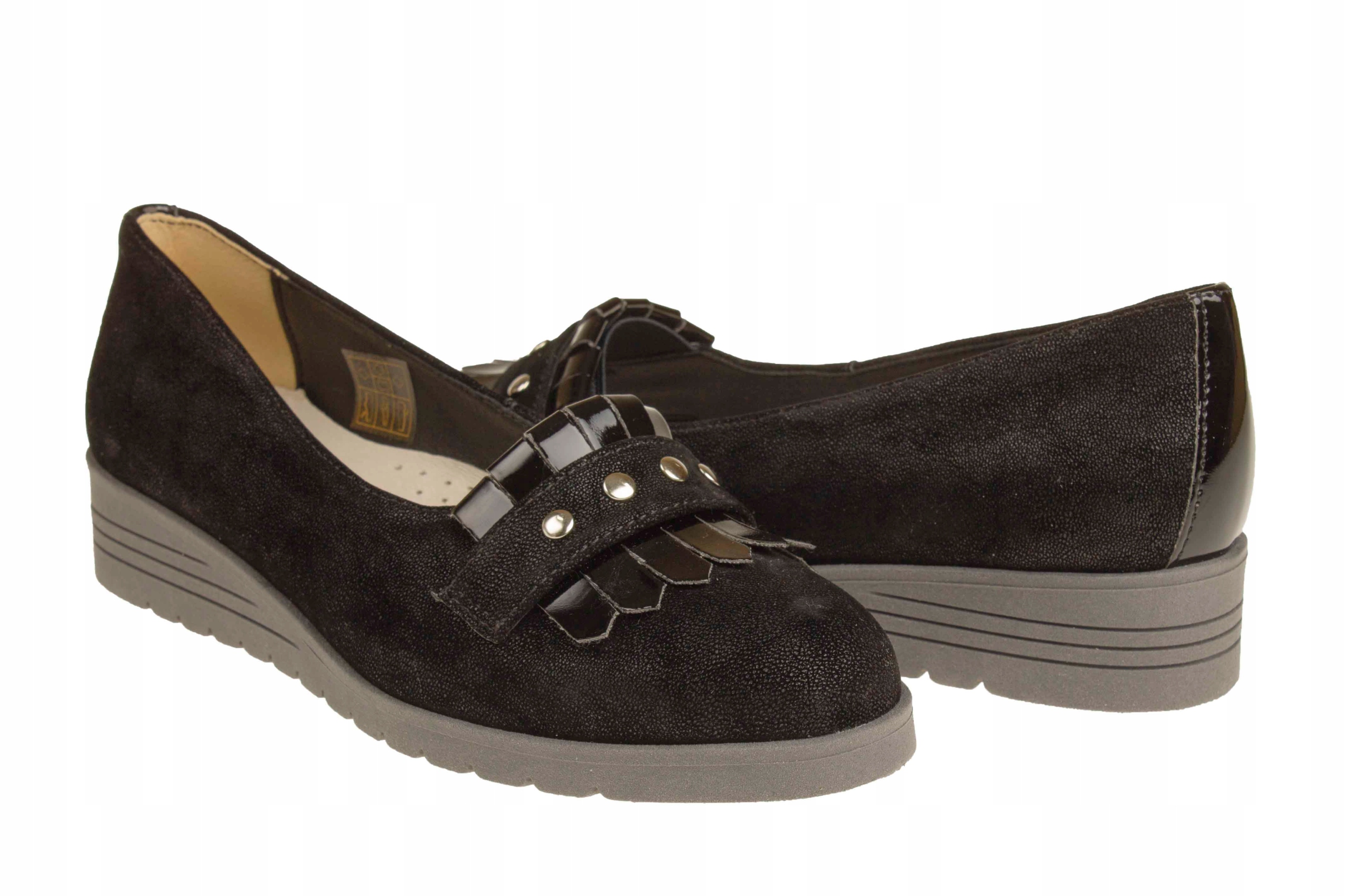 ROKBUT MOKASYNY DAMSKIE CZARNY NUBUK DA497 R.39 Model 500