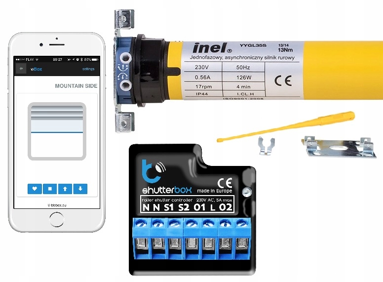 Silnik Rolet INEL N-13 + sterownik Wifi shutterBox