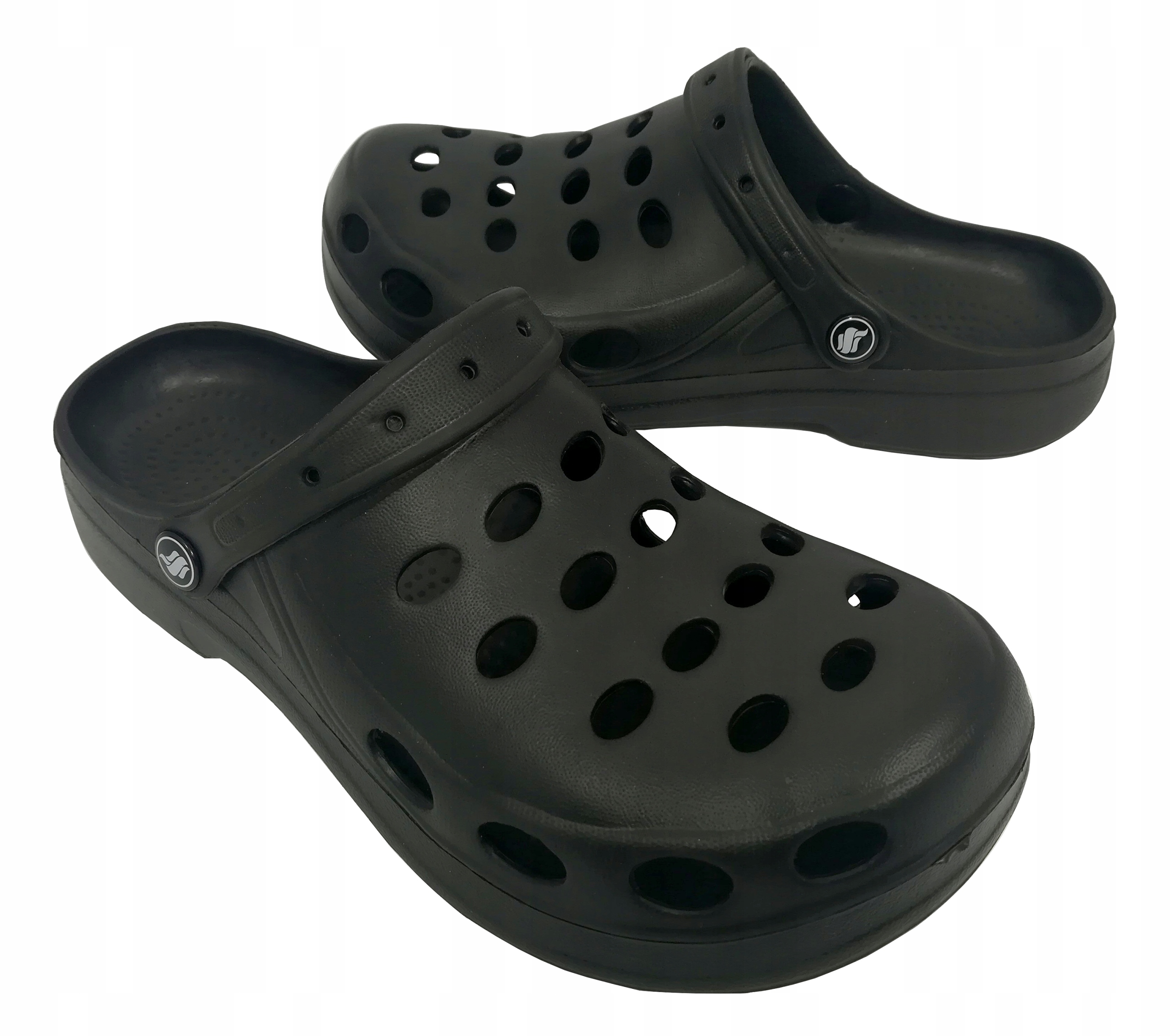 002 # Czarne Klapki Basenowe Ogrodowe Kroksy 41 Rozmiar 41