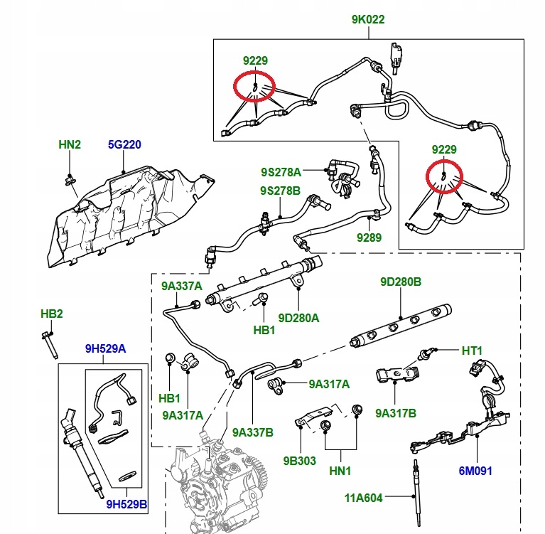 Oring przewodów paliwowych Land Rover Range Rover Producent części Land Rover OE