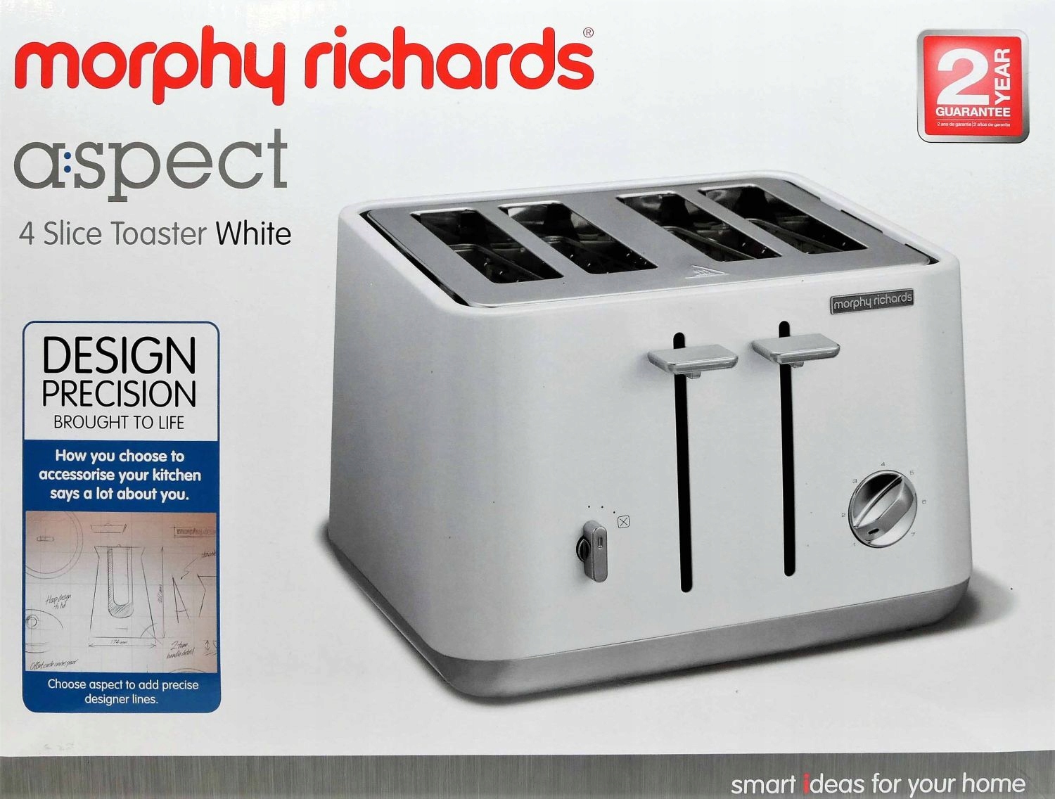 Morphy Richards Aspect 240003 # Toster # Biały