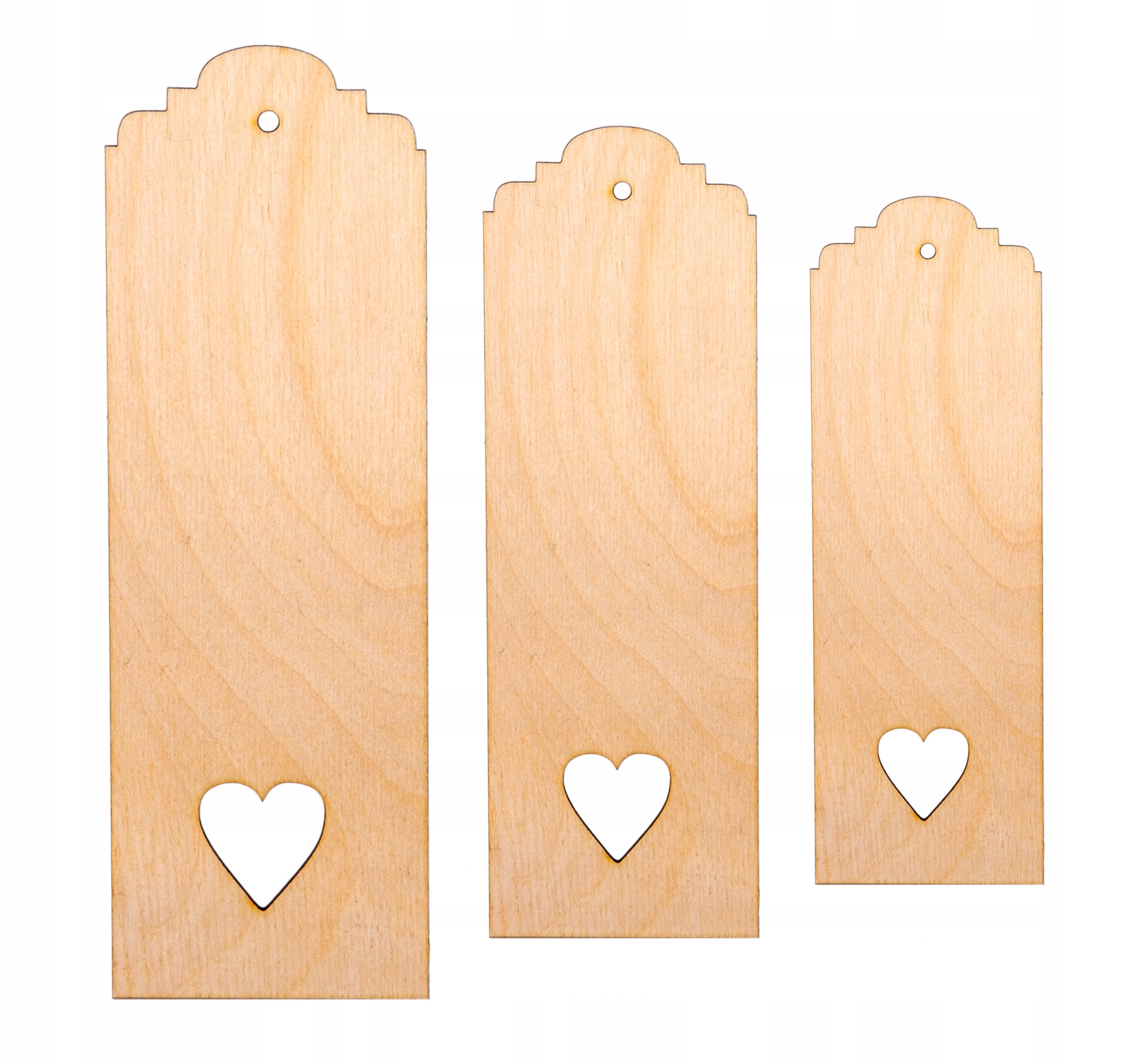 

Zakładka drewniana do książki, zestaw 3 zakładek