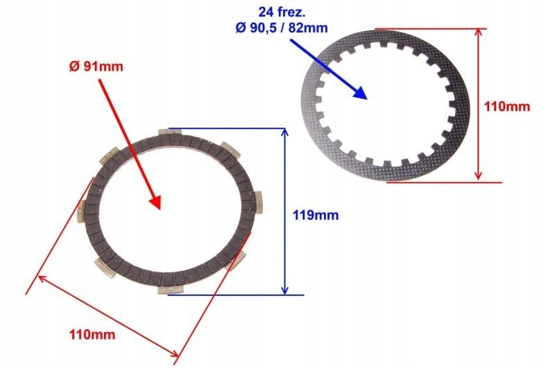 TARCZA PRZEKŁADKA SPRĘŻYNA SPRZĘGŁA BAROSSA 250 Producent inny