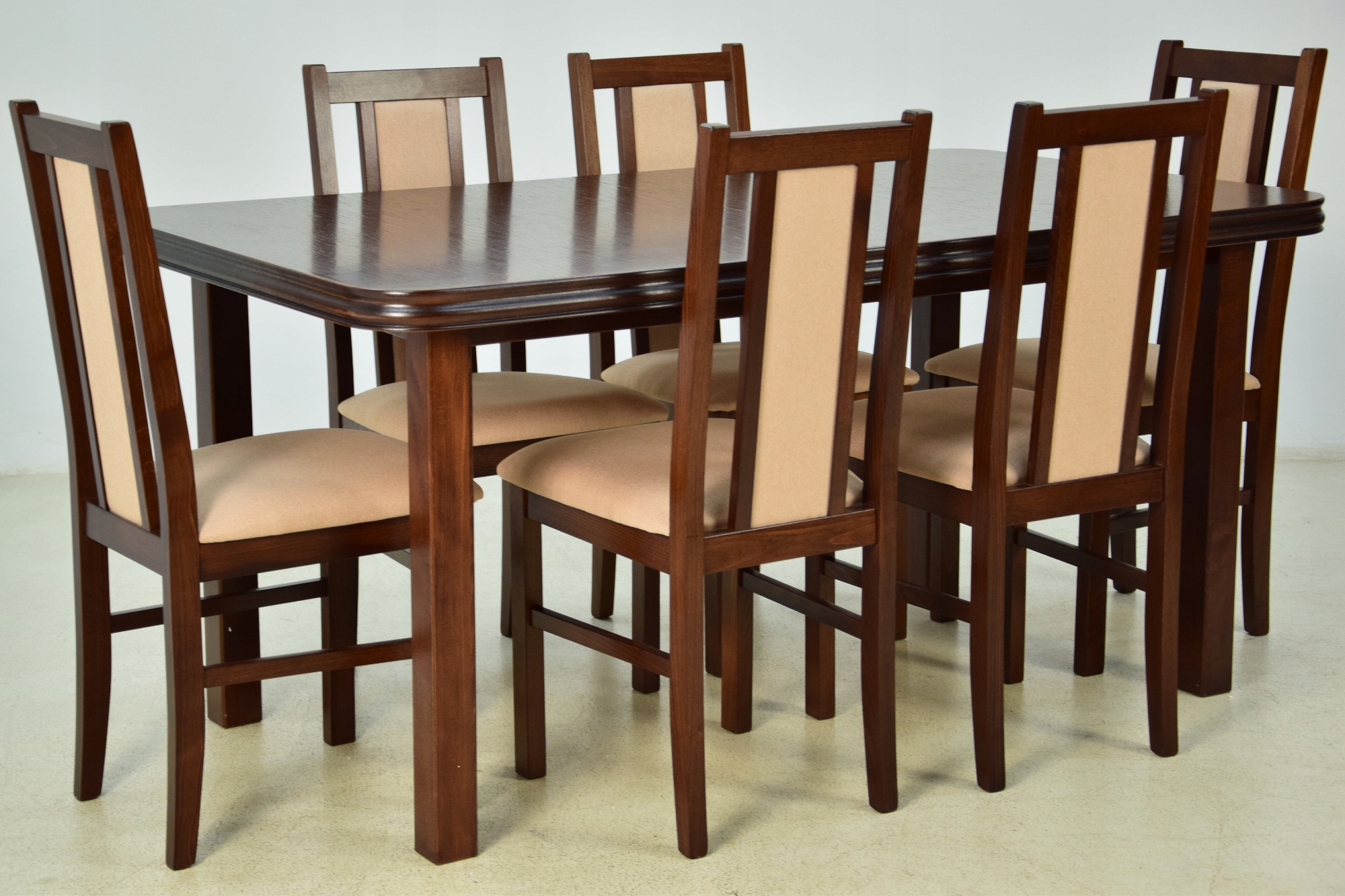 ZESTAW MEBLI DO KUCHNI 6 krzeseł i stół ROZKŁADANY Kształt blatu prostokątny