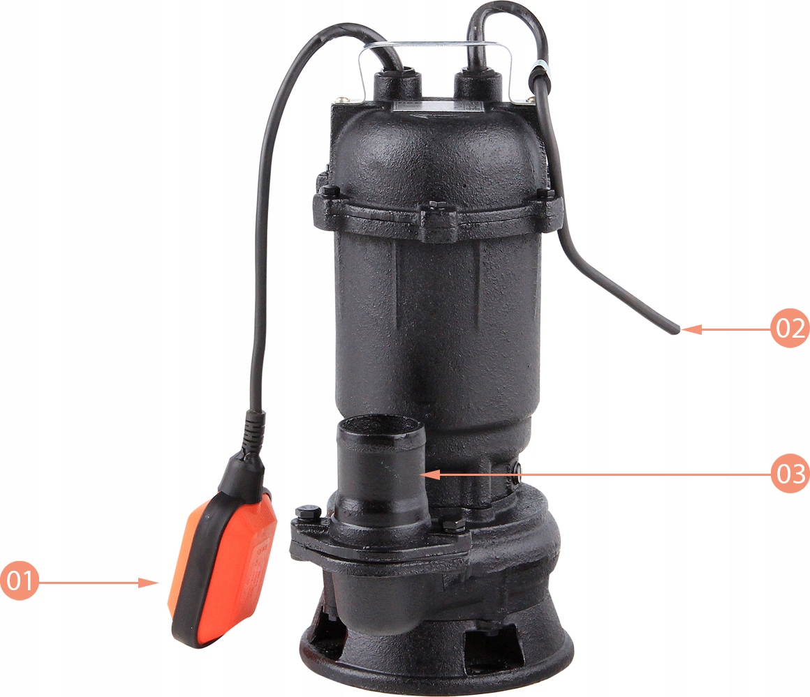 POMPA DO SZAMBA WODY BRUDNEJ 450W ZANURZENIOWA Moc silnika 450 W