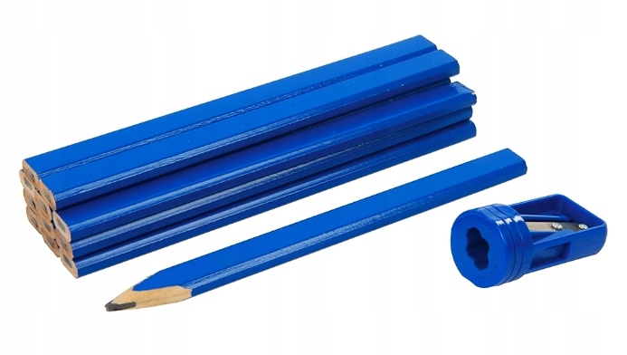 ZESTAW OŁÓWKI OWAL STOLARSKIE + TEMPERÓWKA 13 SZT