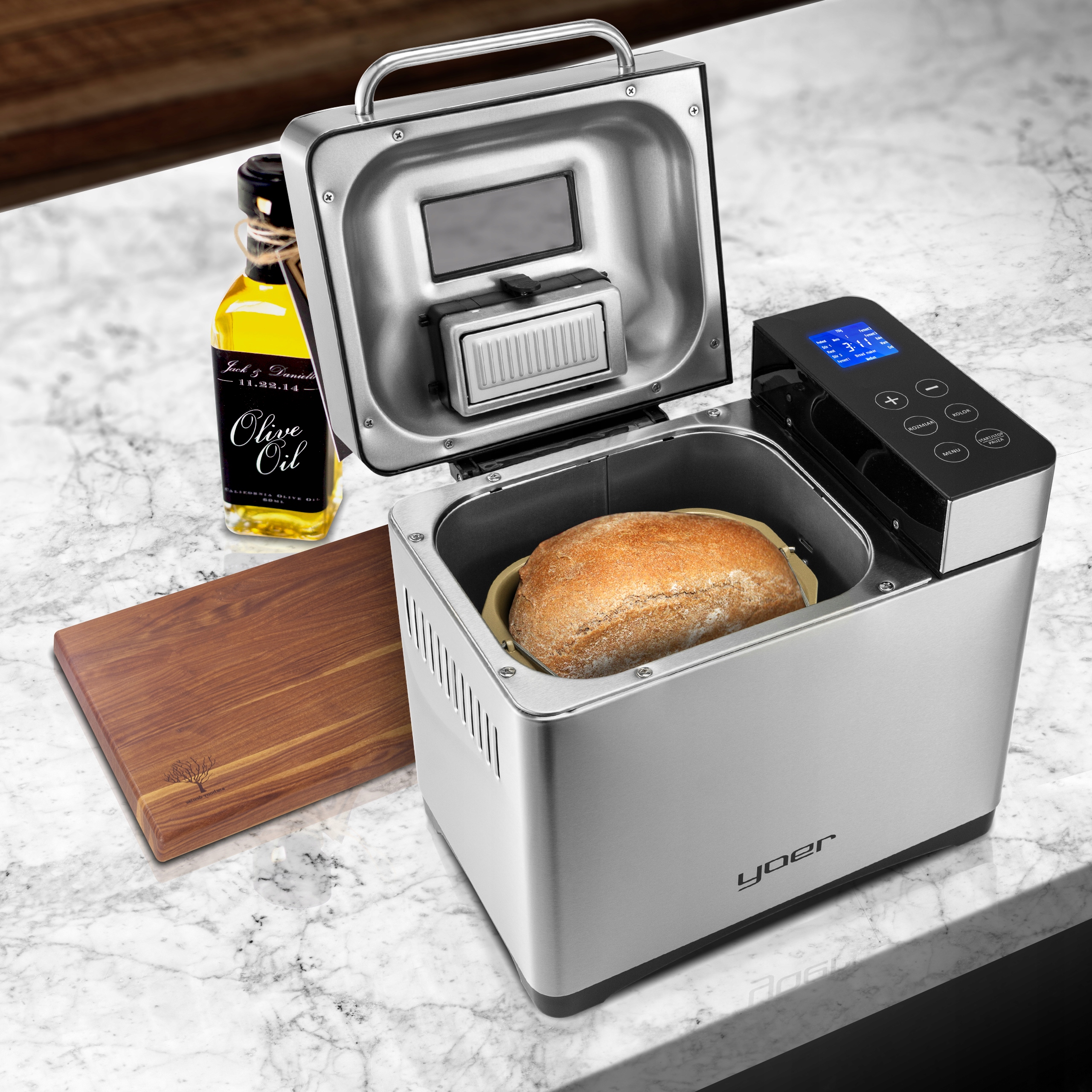 Automat do chleba Polskie menu Yoer INOX Wypiekacz +Przepisy +19 programów Moc 710 W