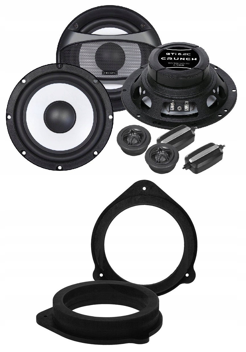 Automobilové reproduktory 165 mm Audi A3 8P Ród Zadná Strana Crunch GTI6.2WT Vzdialenosť