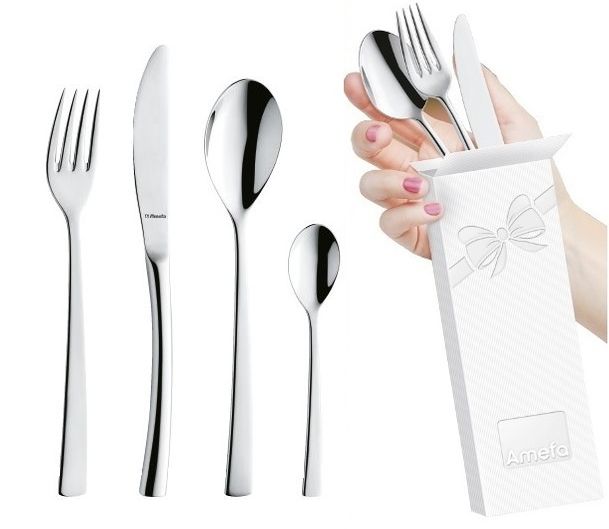 AMEFA 72 SZTUĆCE AURORA 9065 ZESTAW OBIADOWE NIERDZEWNE WIDELCZYKI 12 OSÓB