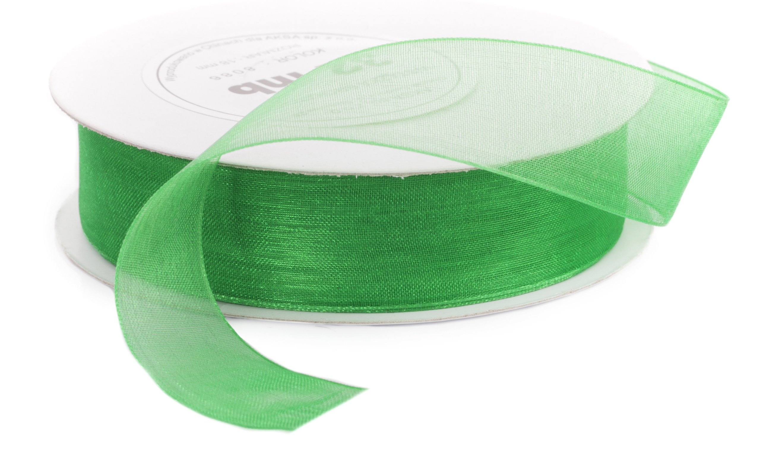 

Tasiemka Szyfonowa Zielona Wstążka 18mm 086