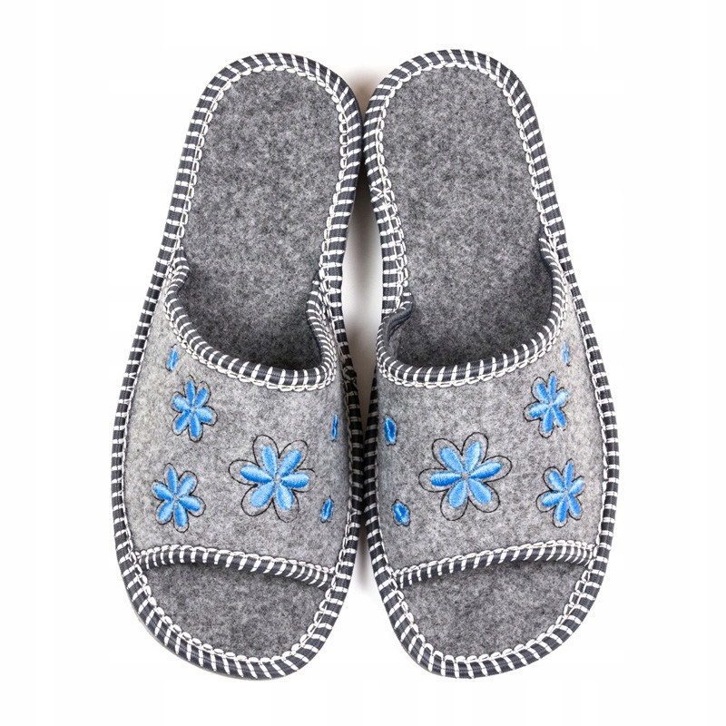 KLAPKI DAMSKIE FILCOWE KAPCIE WYGODNE GÓRALSKIE 41