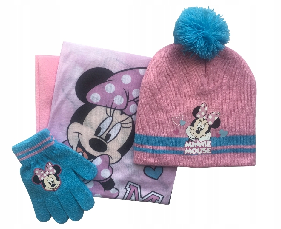 

Minni Mouse czapka szalik rękawiczki 3-6L