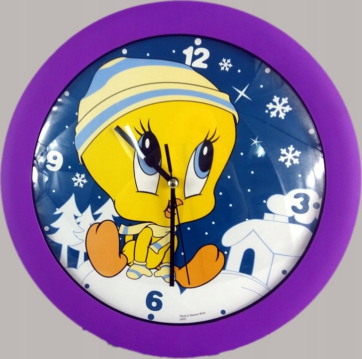 TWEETY Zegar ścienny okrągły 30 cm dziecięcy 1