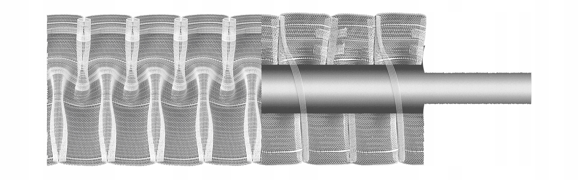 

Mg TS10 Taśma marszcząca 10cm Smok 2,5:1 z tunelem