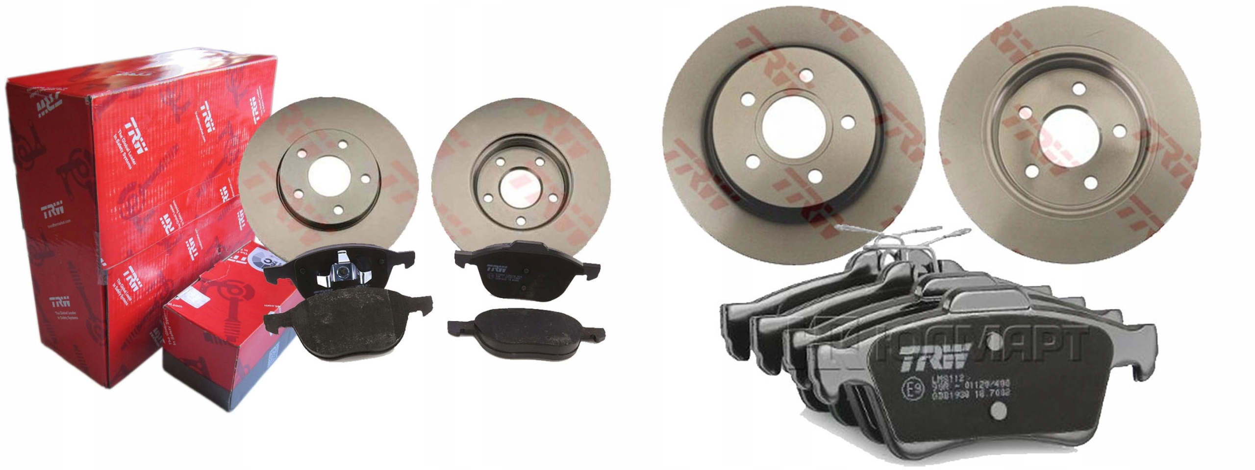 ДИСКИ КОЛОДКИ TRW ПЕРЕДНЯЯ ЗАДНЯЯ FORD FOCUS MK3 III