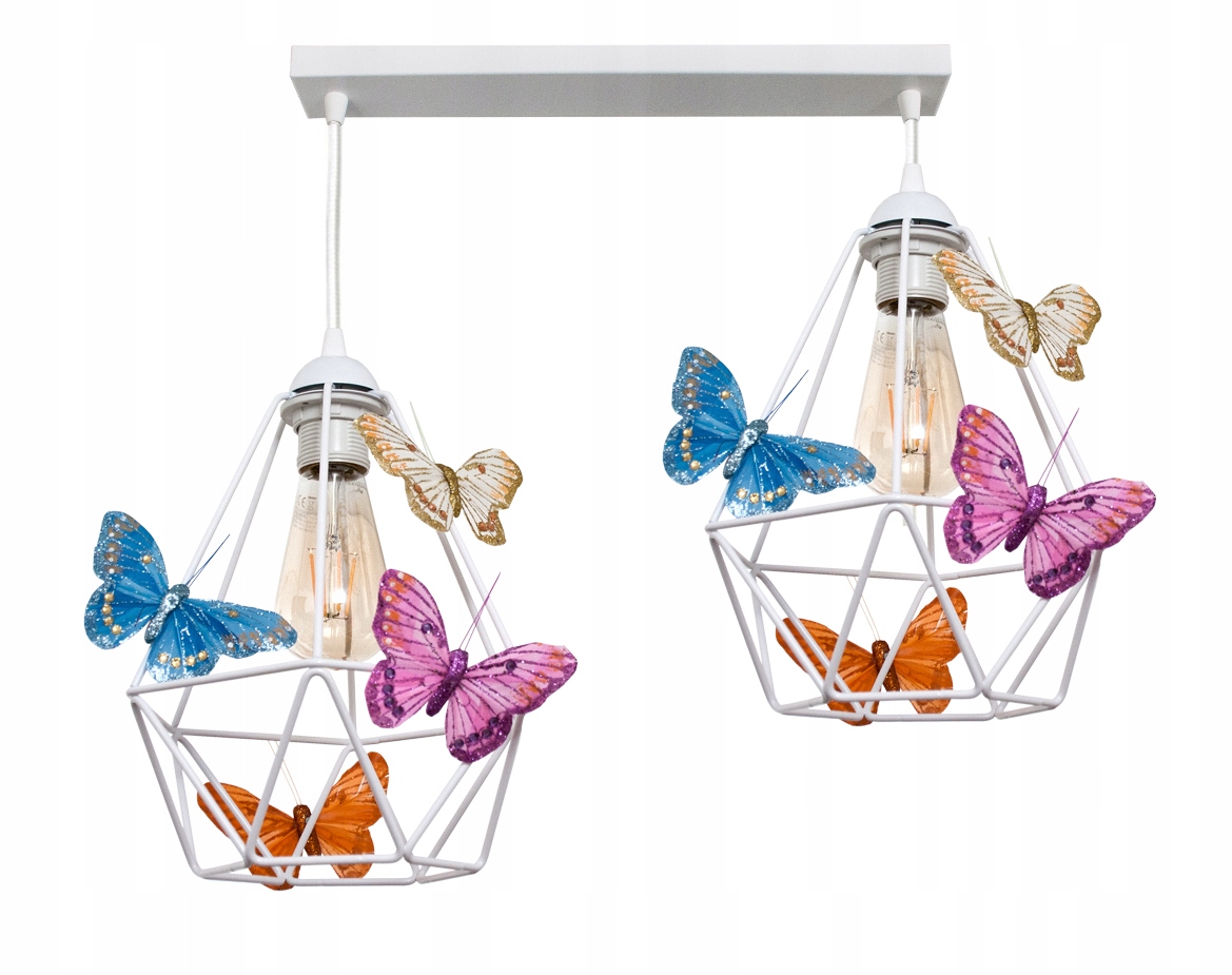 

Lampa wisząca dla dziewczynki Motylek 2 White