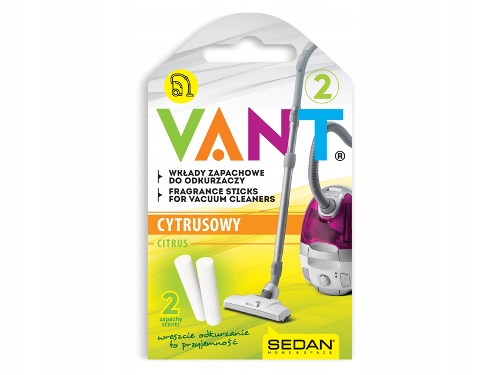 2X WKŁAD ZAPACHOWY DO ODKURZACZY SZTYFT CYTRUSOWY