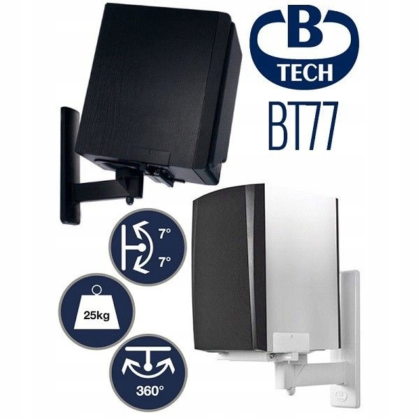 B-Tech BT77 uchwyty do głośników PARA CZARNE Marka B-Tech