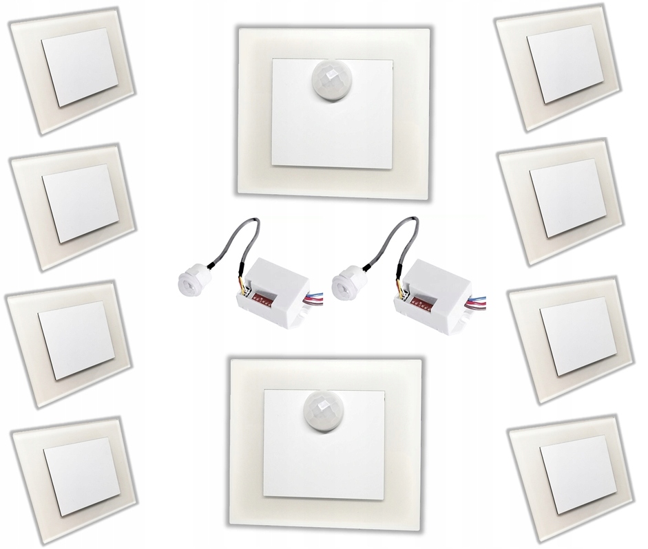 

Zestaw 8x Oprawa schodowa Led 230v +2 czujka ruchu