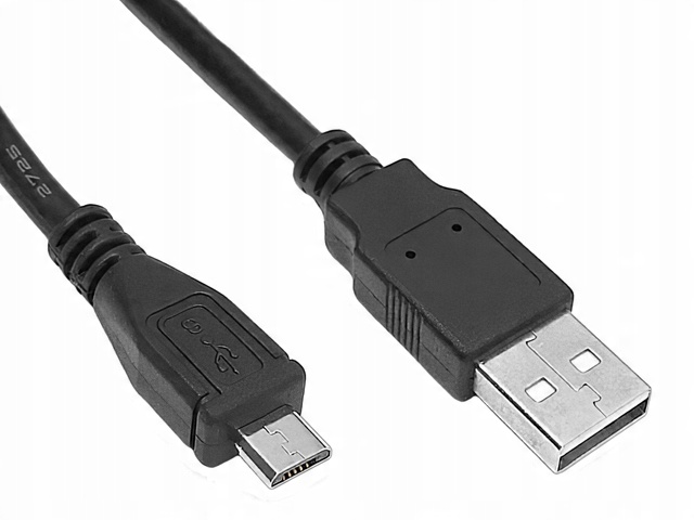 

Kabel USB2.0 A/wtyk-mikroB/wtyk AWG24 1.8m