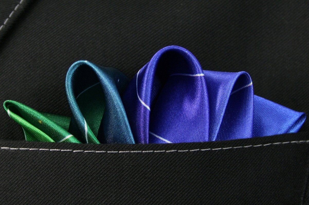 Niebiesko-Zielona Elegancka, Modna Poszetka-ALTIES Materiał dominujący poliester