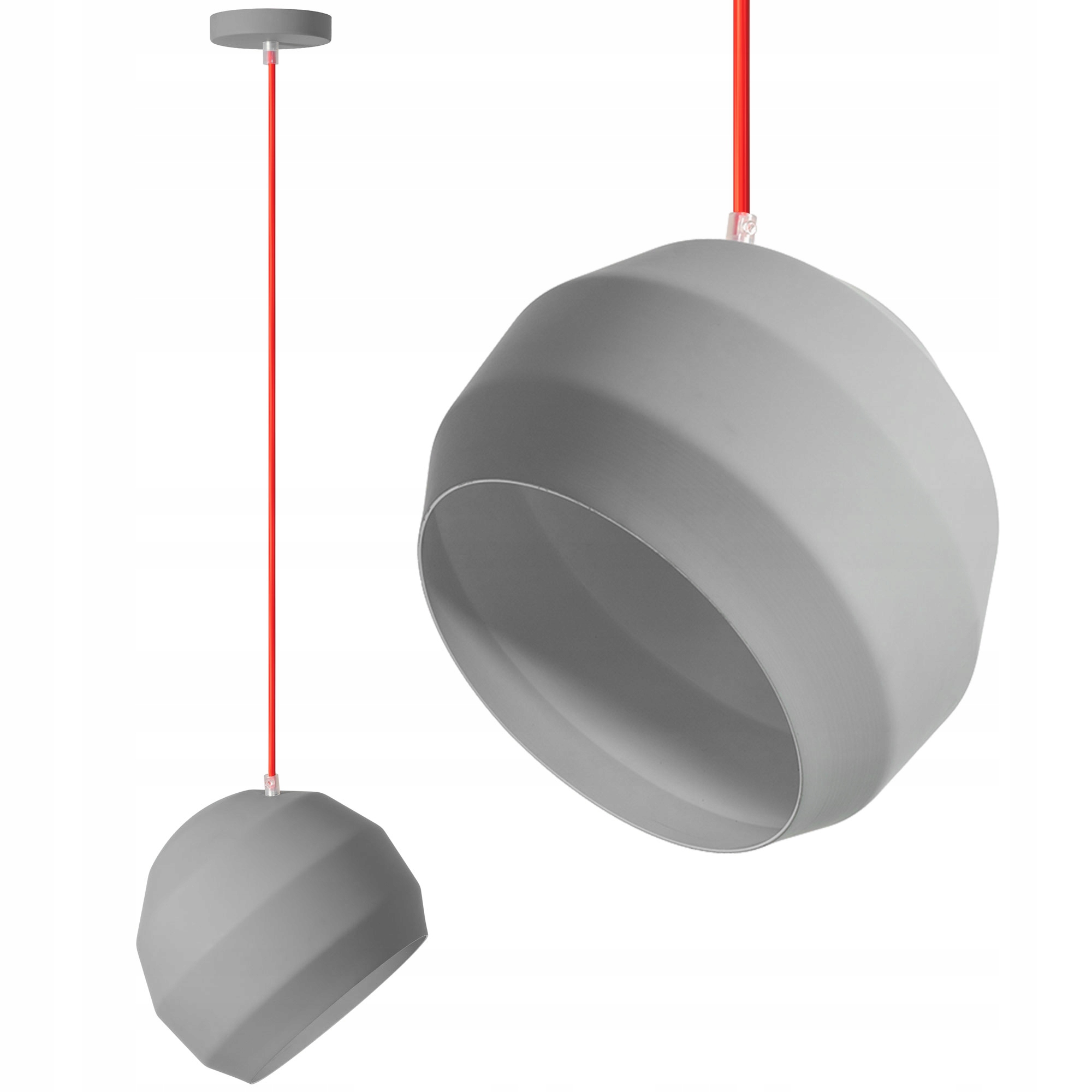 

Lampa sufitowa wisząca Styl Szara Metalowa