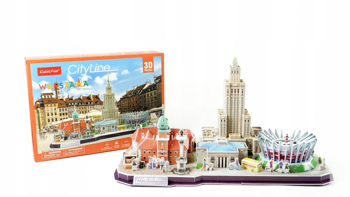 

Puzzle 3D Cubic Fun Cityline Warszawa 126 elem.