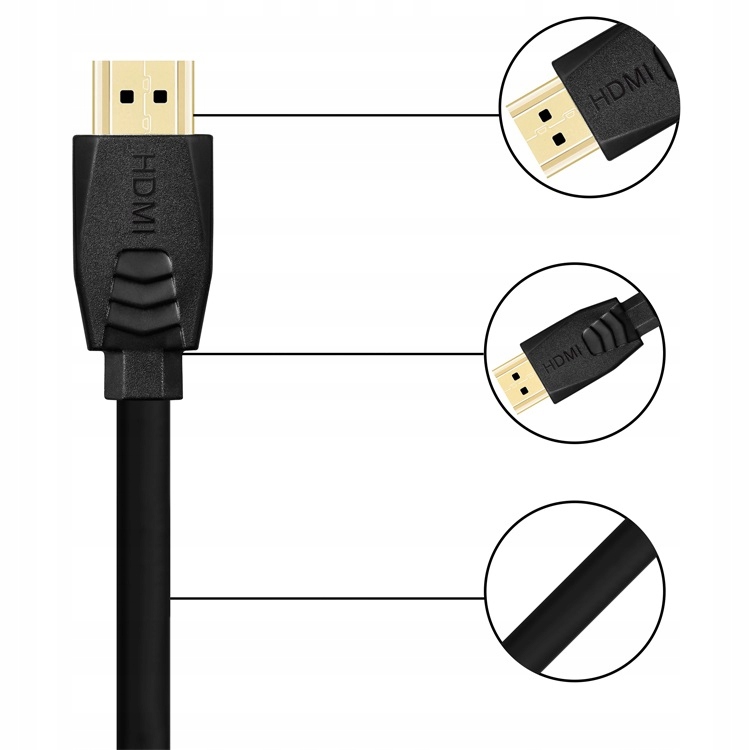 KABEL HDMI 2.0 HIGH SPEED 4K 60Hz UHD FHD 3d MIEDŹ ULTRA HD ARC AGOG 5m EAN (GTIN) 5908298550045
