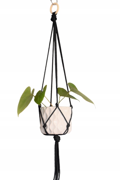 

Kwietnik makrama, kwietnik wiszący ze sznurka