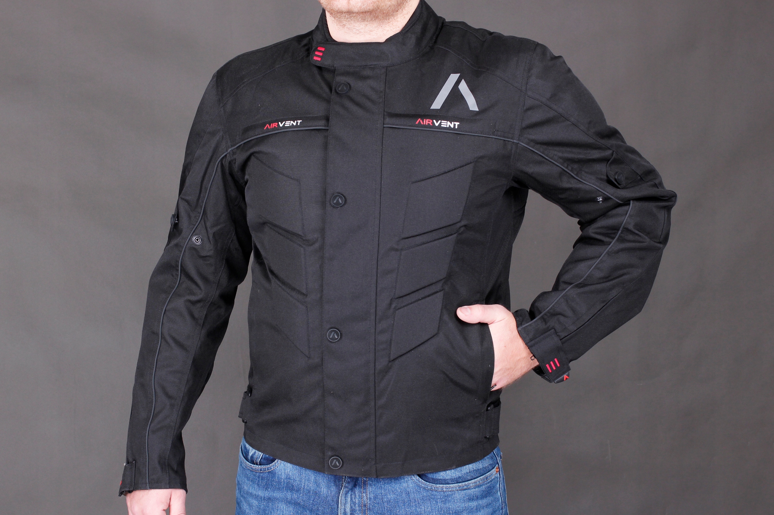 KURTKA MOTOCYKLOWA TEKSTYLN ADRENALINE PYRAMID 3XL Obwód w pasie 105-109 cm