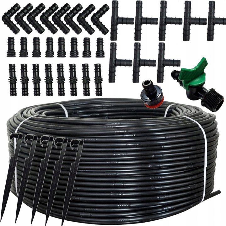 Linia kroplująca 100m + 50 szpilek + akcesoria