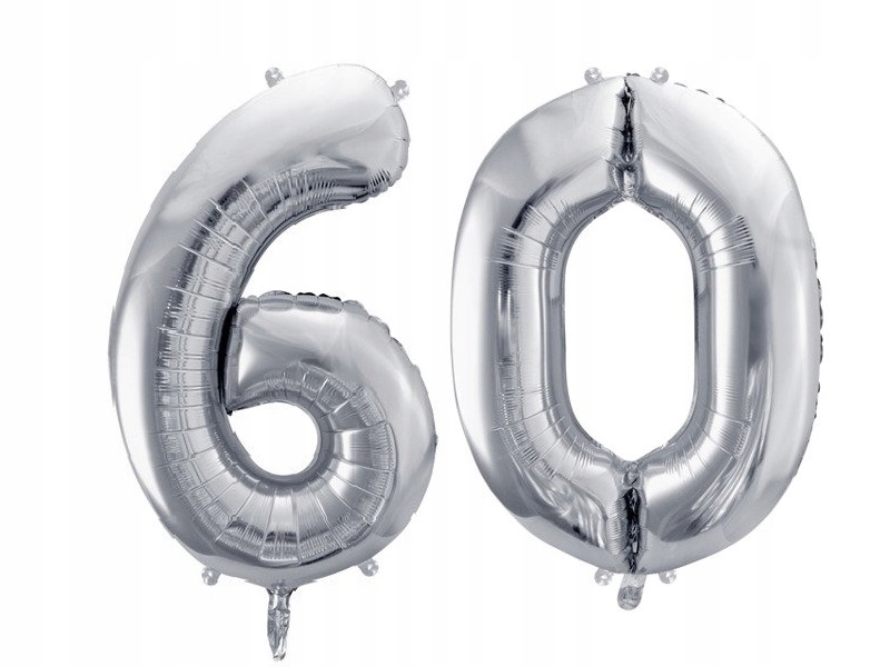 

Balony 60 na Urodziny aż 86cm Srebrne FB1M-60-018
