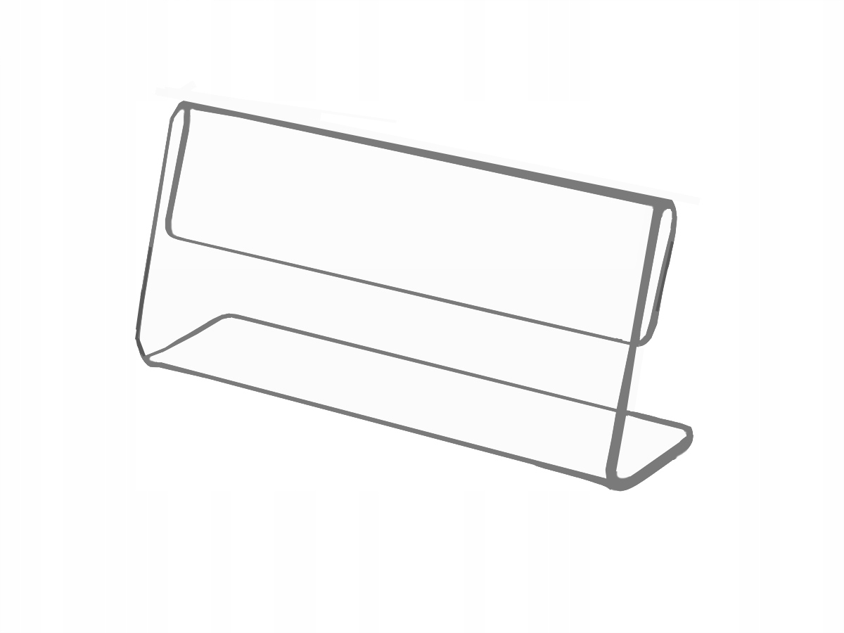 

Stojak typ L na Cenę Opis Cenówka 75x30 mm Plexi