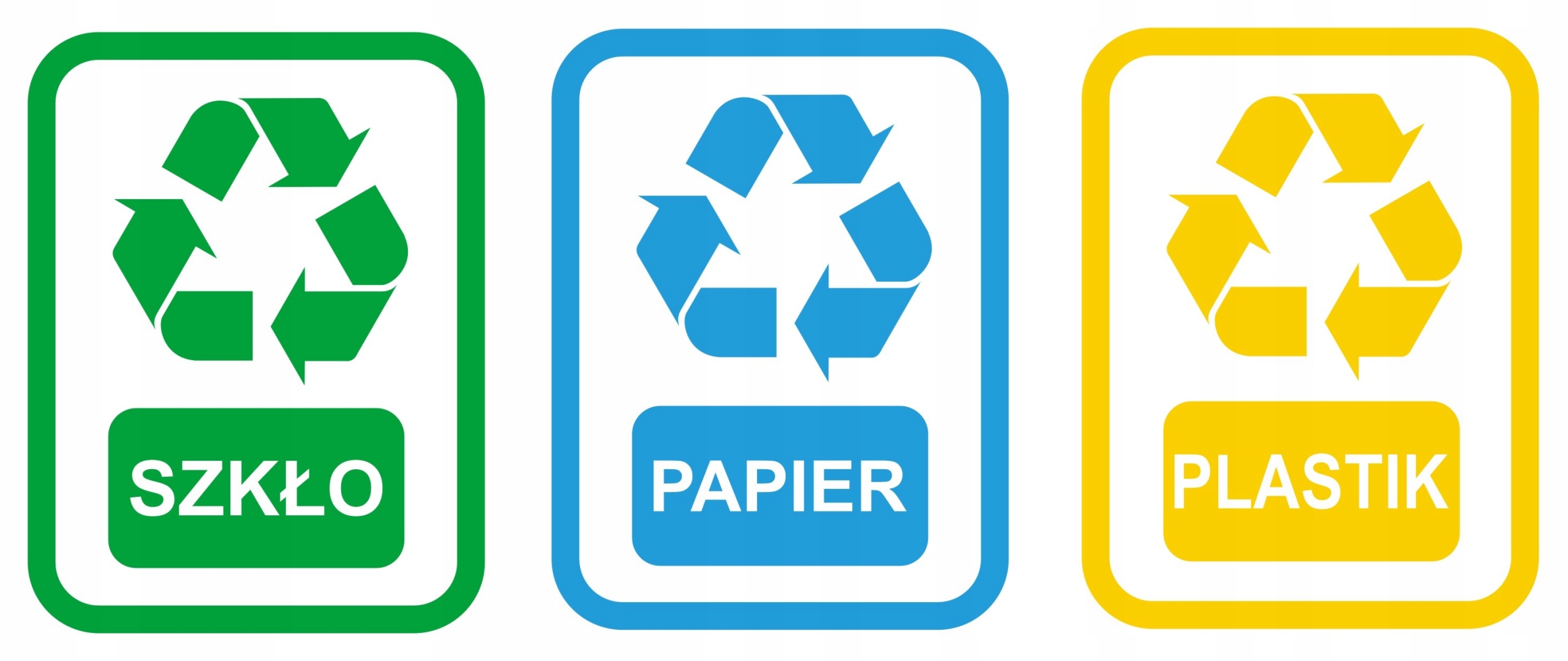 ZESTAW NAKLEJEK NA KOSZE DO SEGREGACJI 20X15 3SZT