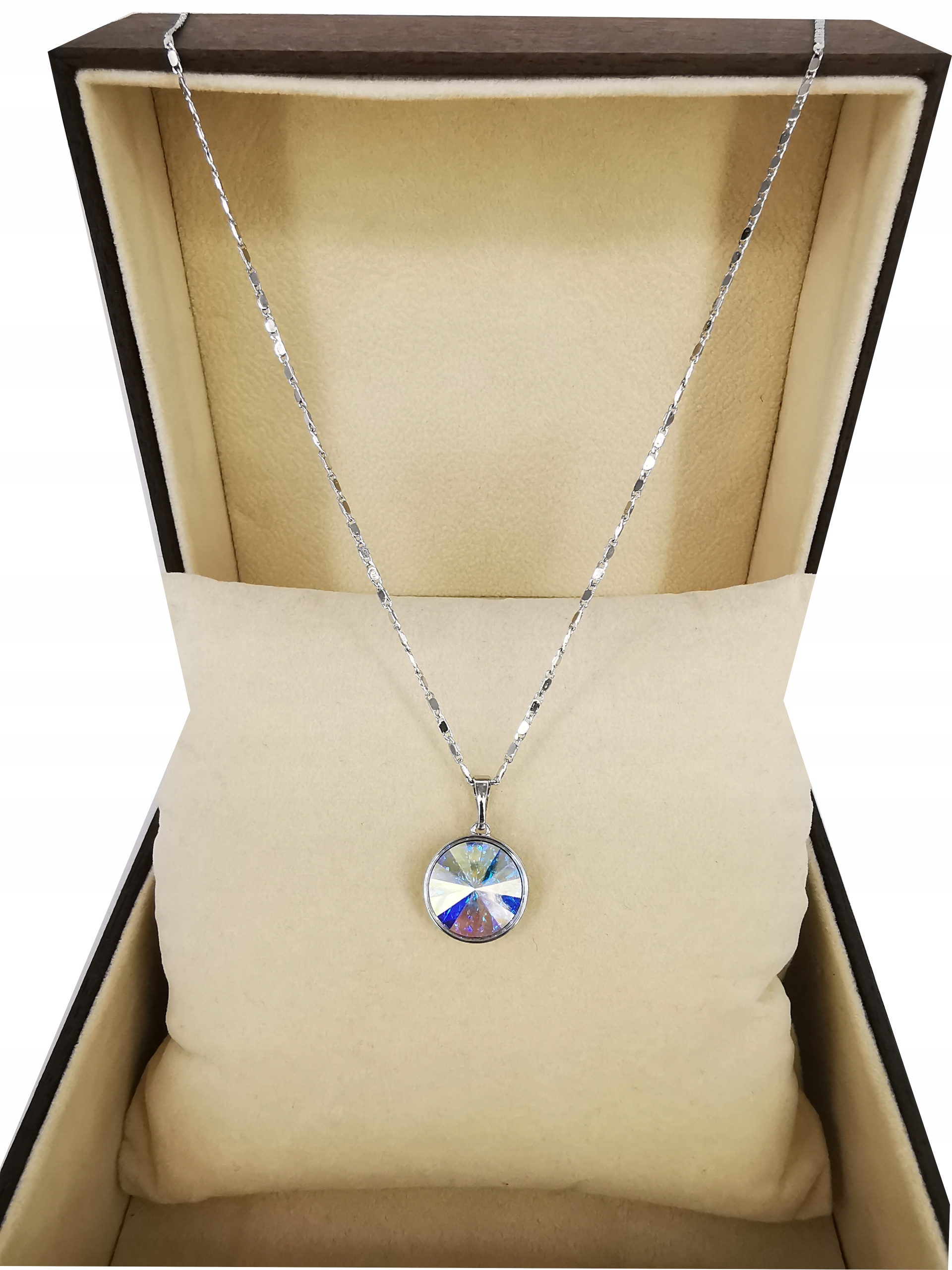 

Srebrny Łańcuszek Kryształ Swarovski Celebrytka