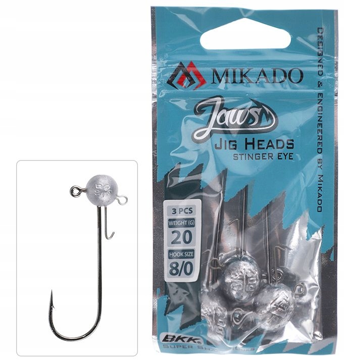 Główka Jigowa Jaws Mikado Stinger Eye Jig Dozbrojka Eye 12/0 10 g 2 Szt