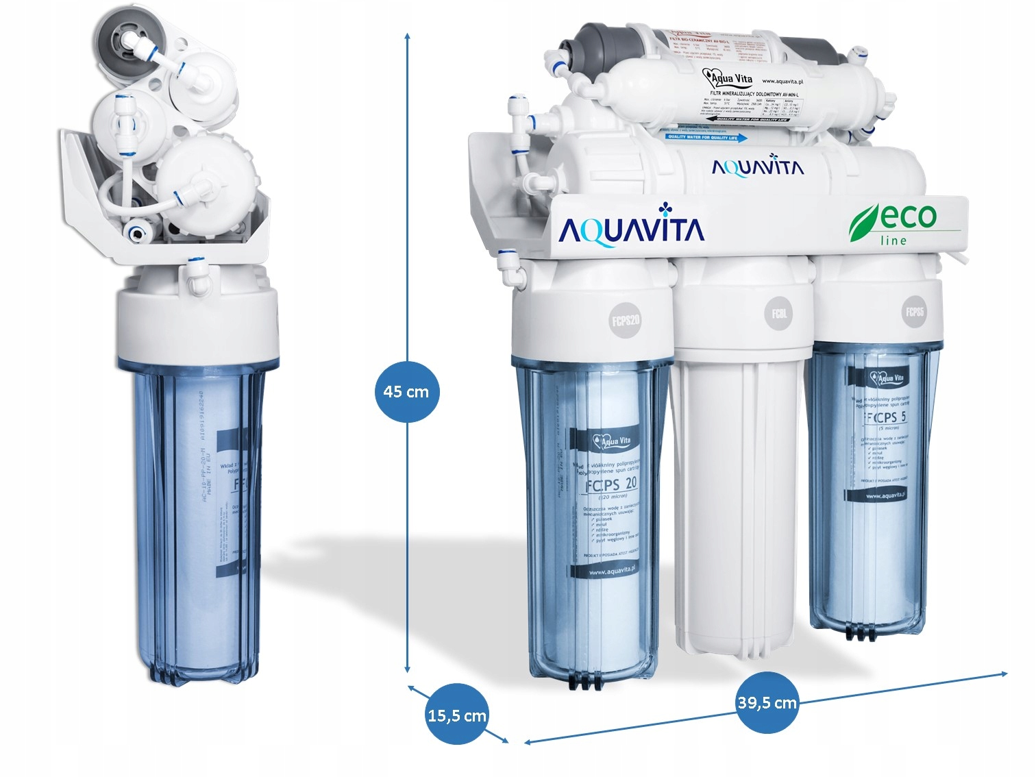 FILTRE A EAU OSMOSE INVERSE CARTOUCHES IONISEUR RO7 Poids produit avec conditionnement unitaire 10 kg