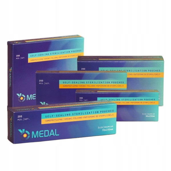 Torebki do sterylizacji MEDAL 57x100 mm 200 szt Marka inna marka