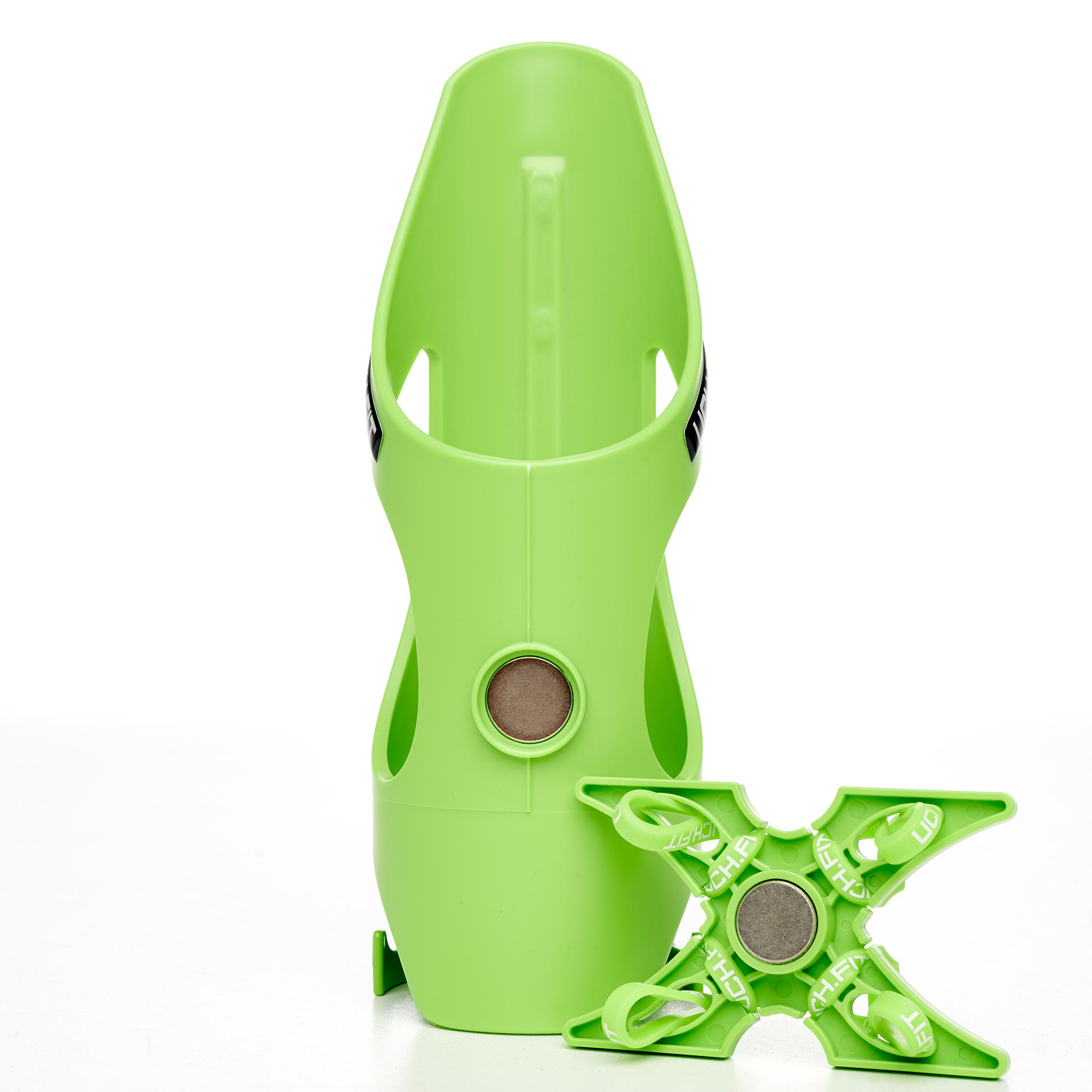 UchFit Green - Držiak na fľašu s vodou, telefón a uterák