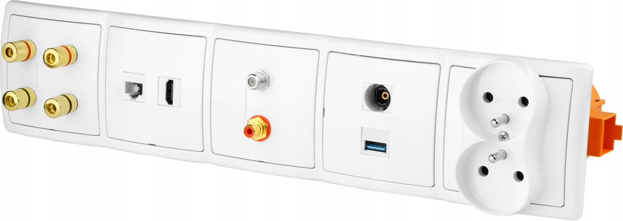 Gniazdo 230V F RJ-45 ścienne podtynkowe terminal Marka Simon