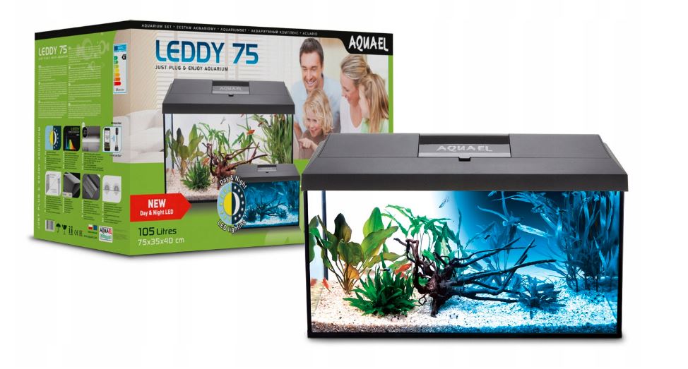 

Aquael Leddy Day&night 75 Led Akwarium 105L
