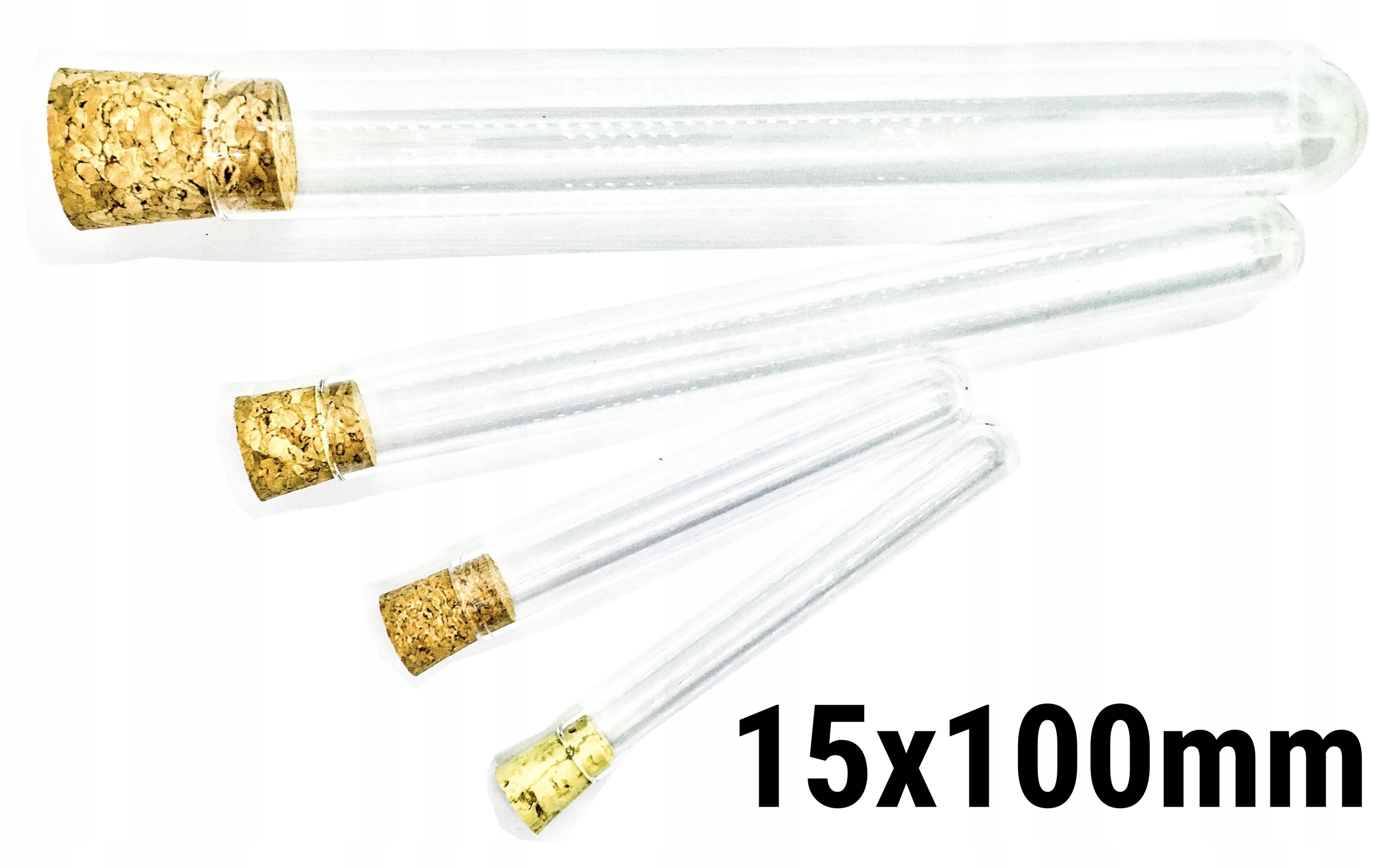 

Probówka Fiolka Szklana Z Korkiem 15x100mm 10 szt
