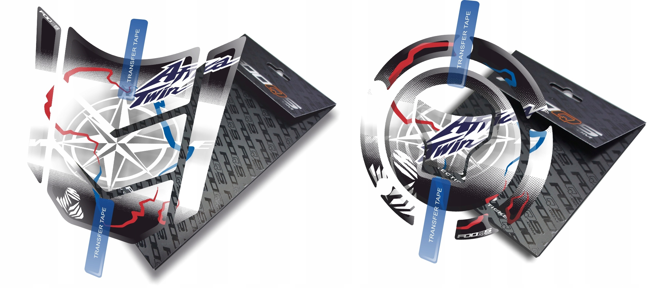 Tank-pad Cap-pad od společnosti Fooqs Honda Africa Twin Tříbarevný