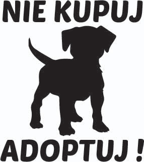 

Naklejki na auto Nie Kupuj Adoptuj Pies Piesek
