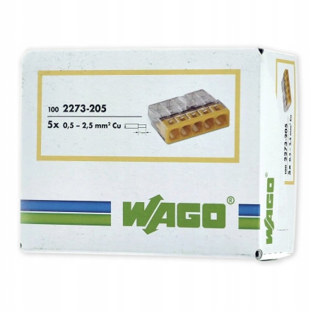 

Szybkozłączka 2273 Wago 5x2,5 oryginalna 100szt