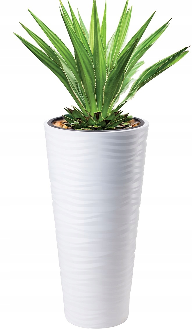 

Donica Sahara Slim 3D Z Wkładem H56 FI30 biała 3D