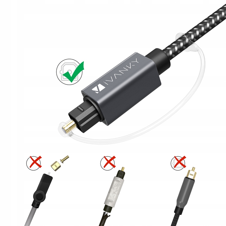 Kabel optyczny iVANKY Toslink Digital 3m Kod producenta VAB02