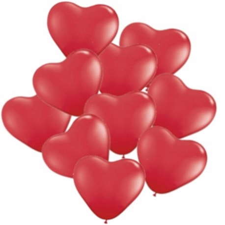 

Balony Serca czerwone 10 sztuk Wesele Walentynki