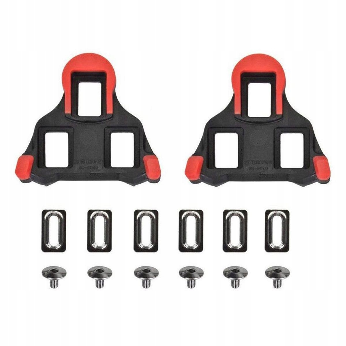 Bloki Szosowe do pedałów SMSH10 SPD-SL Shimano Czerwono-Czarne S28